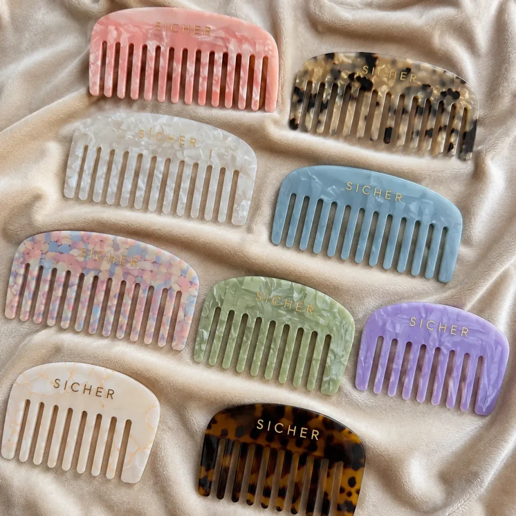15mm acetate hair comb mix colors