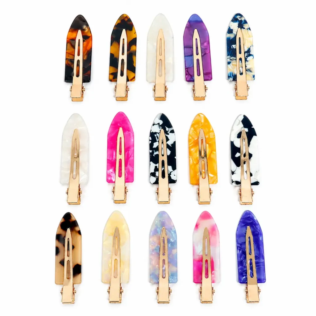 Acetate No Crease Hair Clip Mix Colors
