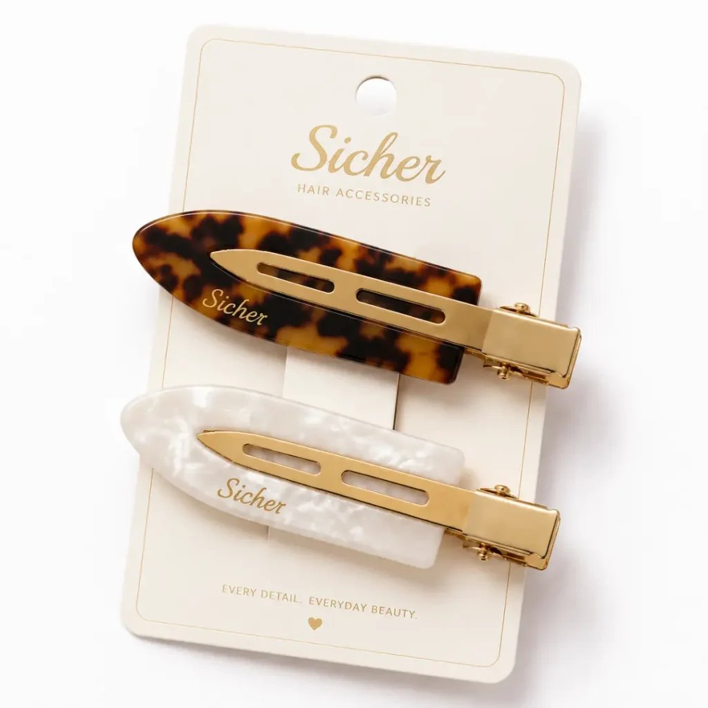 Acetate No Crease Hair Clip Pack