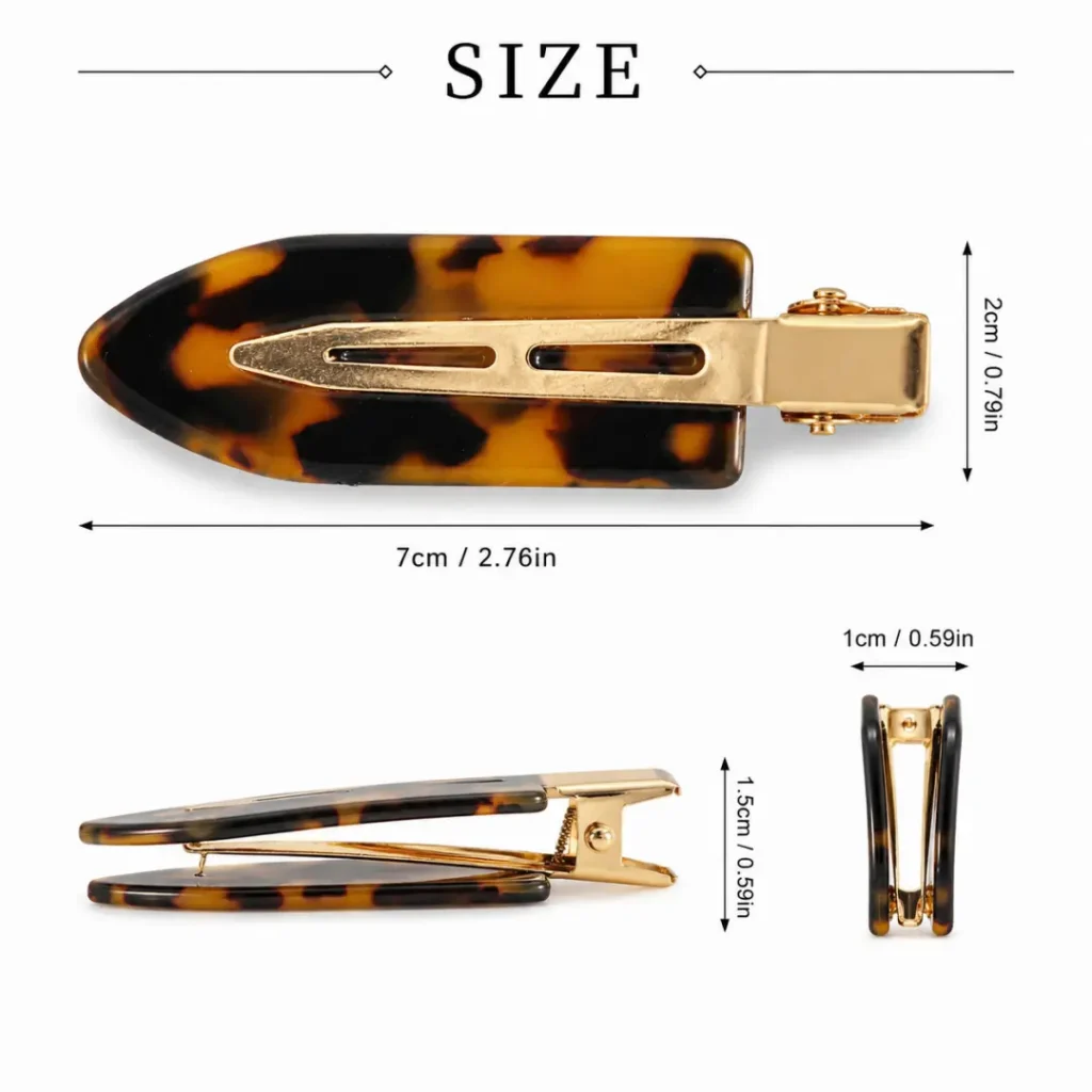 Acetate No Crease Hair Clip Size