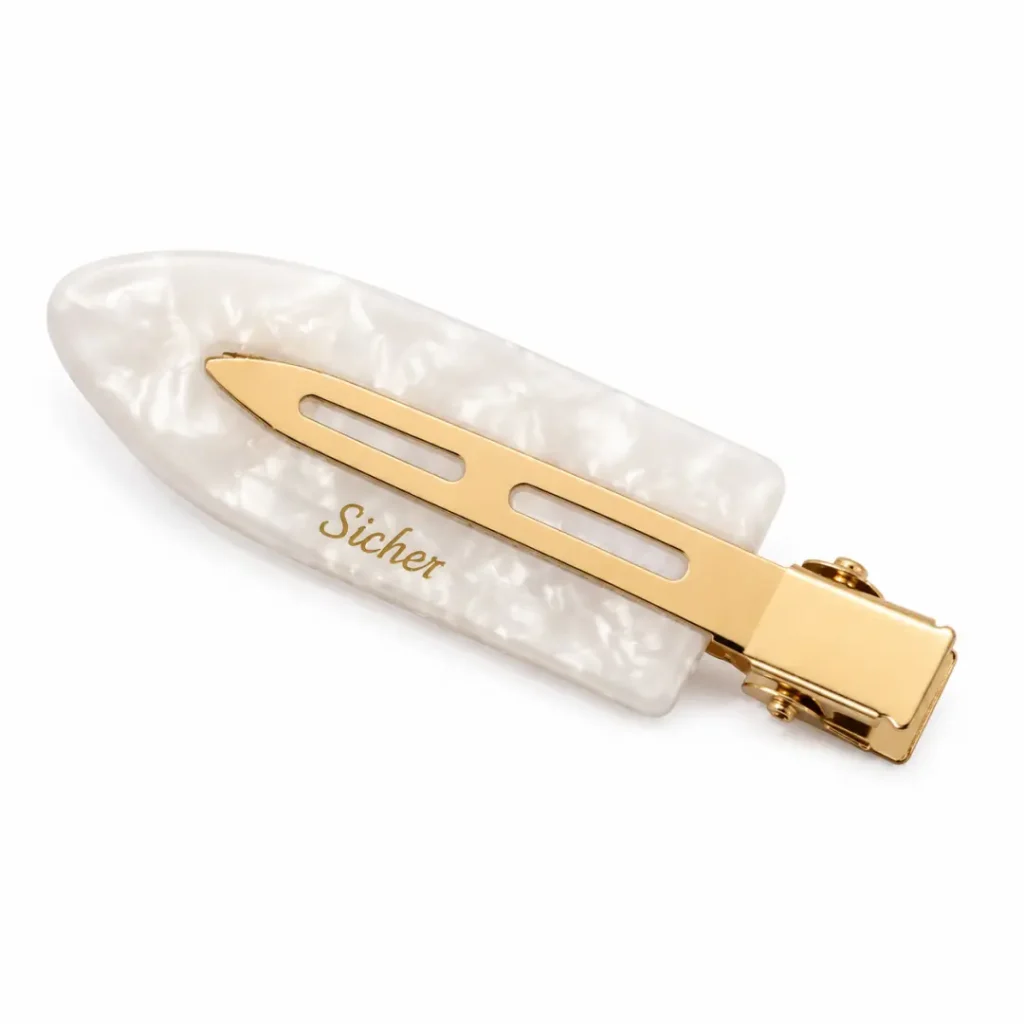 Acetate No Crease Hair Clip With LOGO