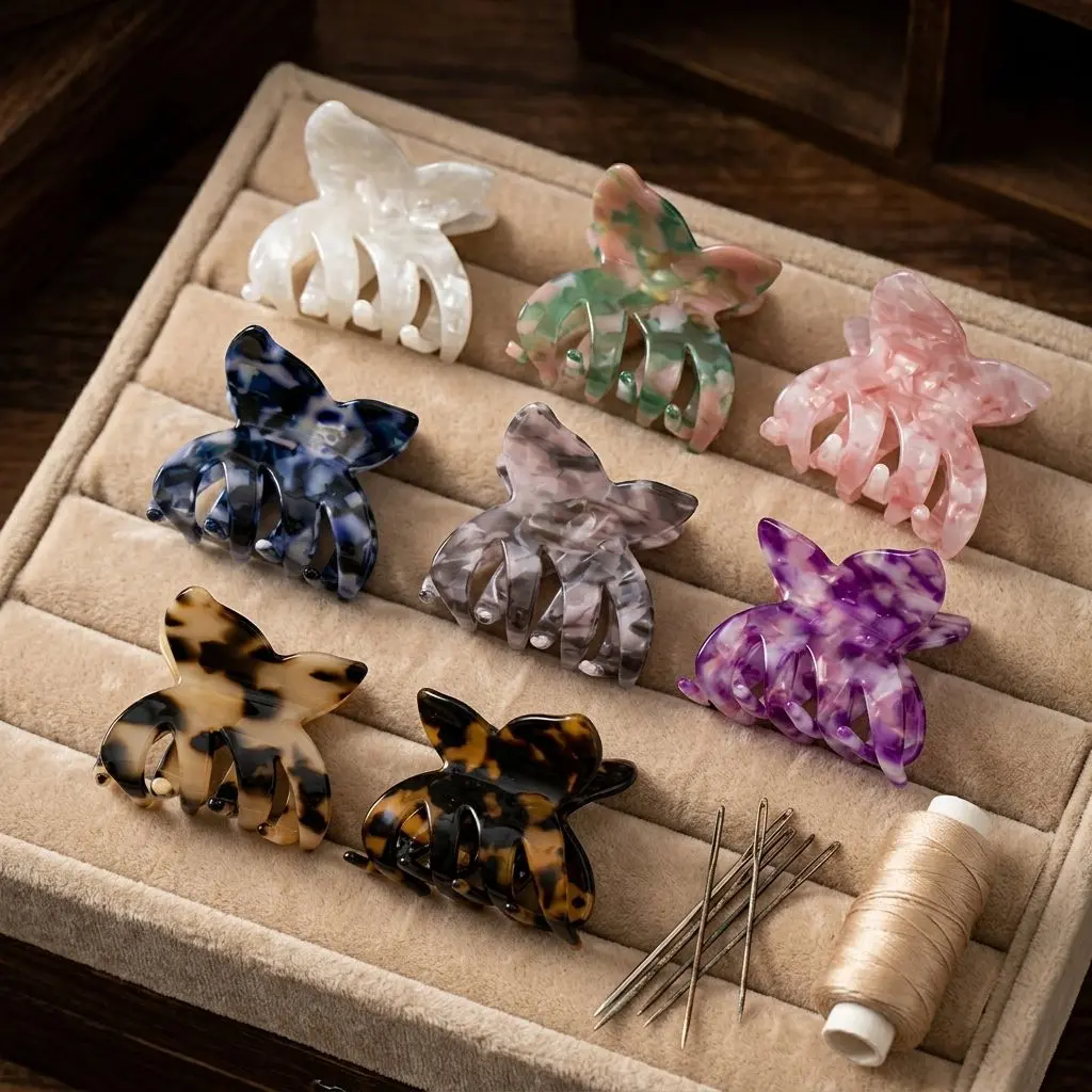 Butterfly 5cm Acetate Hair Claw Clip Mix Colors