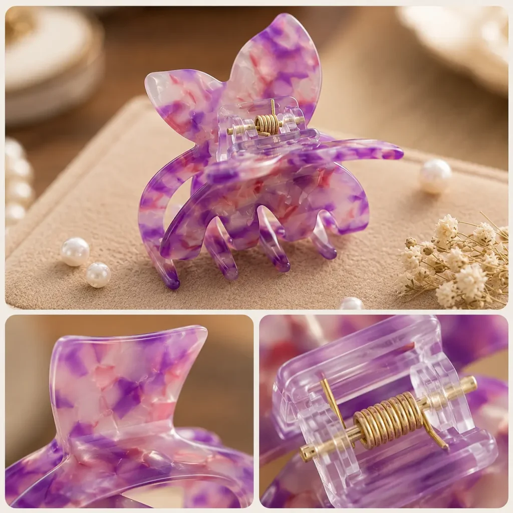 Butterfly 5cm Acetate Hair Claw Clip Spring