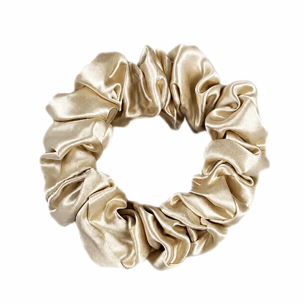 Champagne 12CM Mulberry Silk Oversized Hair Scrunchie