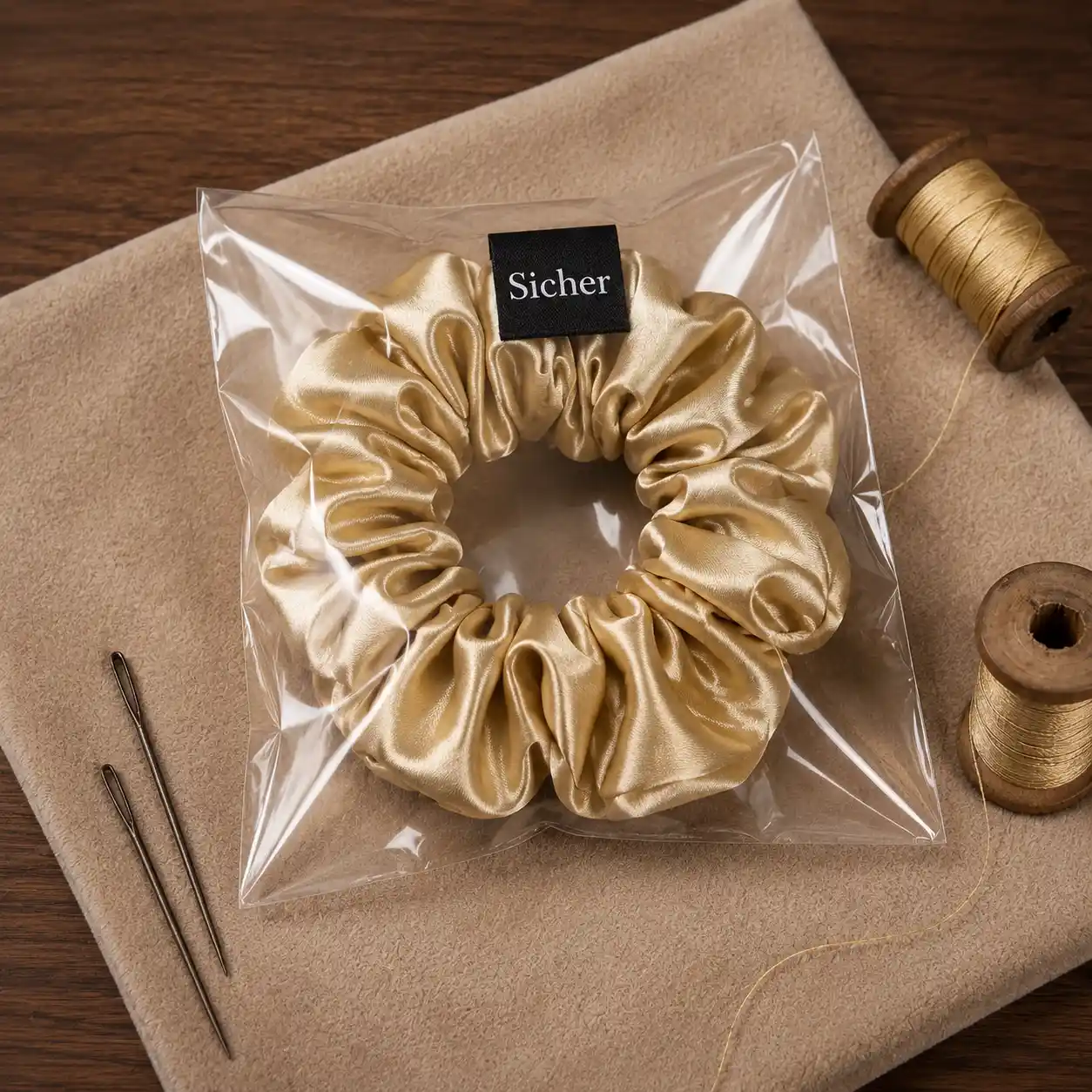 Custom Logo 19 Momme Mulberry Silk Hair Scrunchies