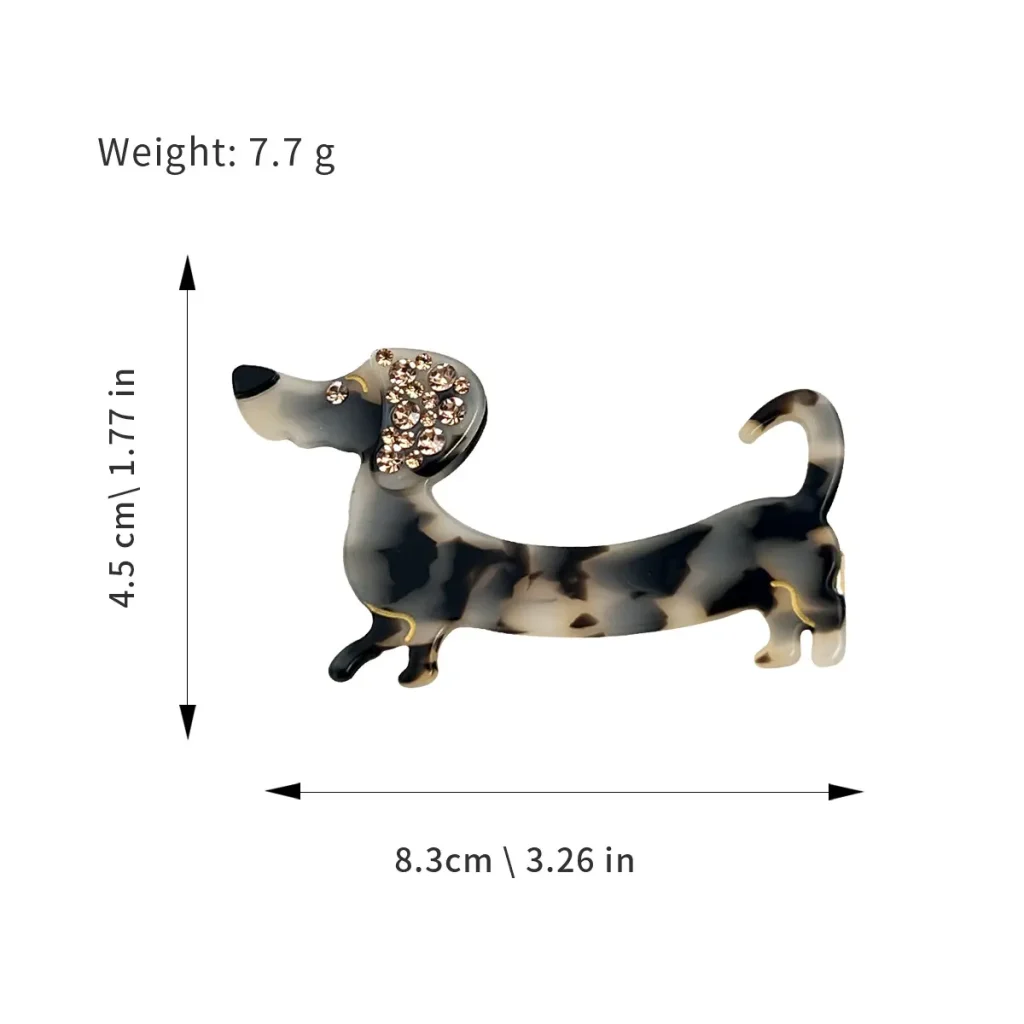 dachshund-acetate-hair-clip-size-and-weight
