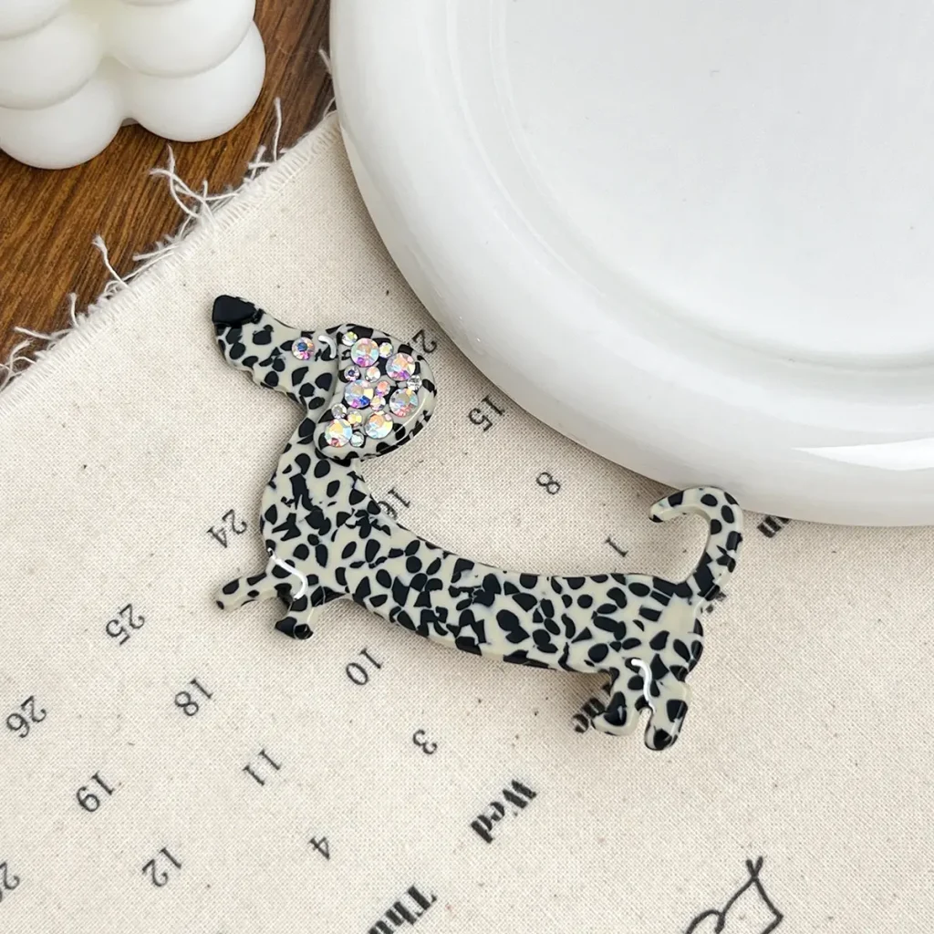 dalmatian-dachshund-rhinestone-acetate-hair-clip