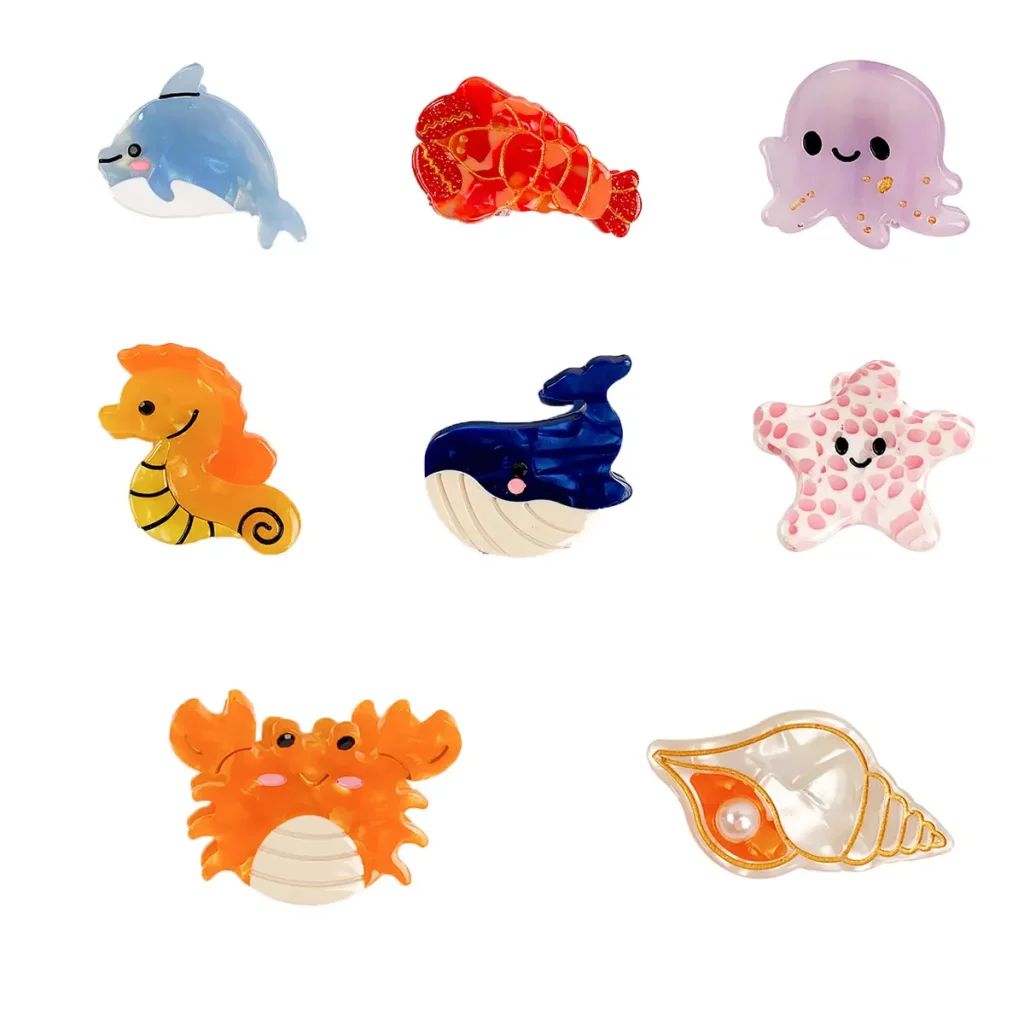 ocean-animal-cellulose-acetate-mini-hair-claw-collection