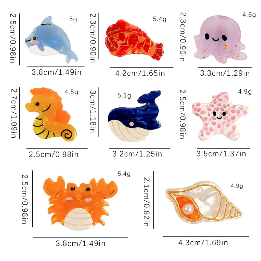 ocean-animal-mini-cellulose-acetate-hair-claw-size-chart
