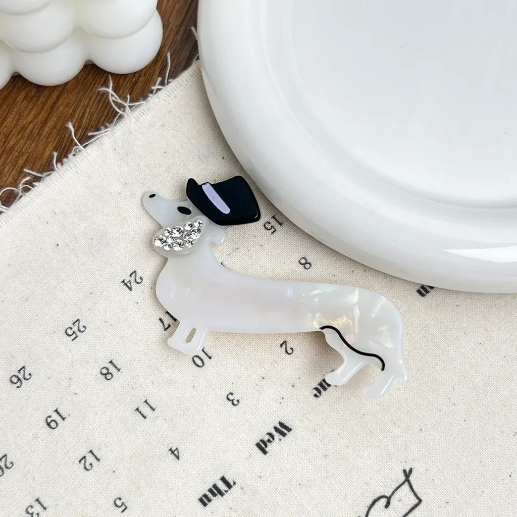 white-dachshund-rhinestone-acetate-hair-clip