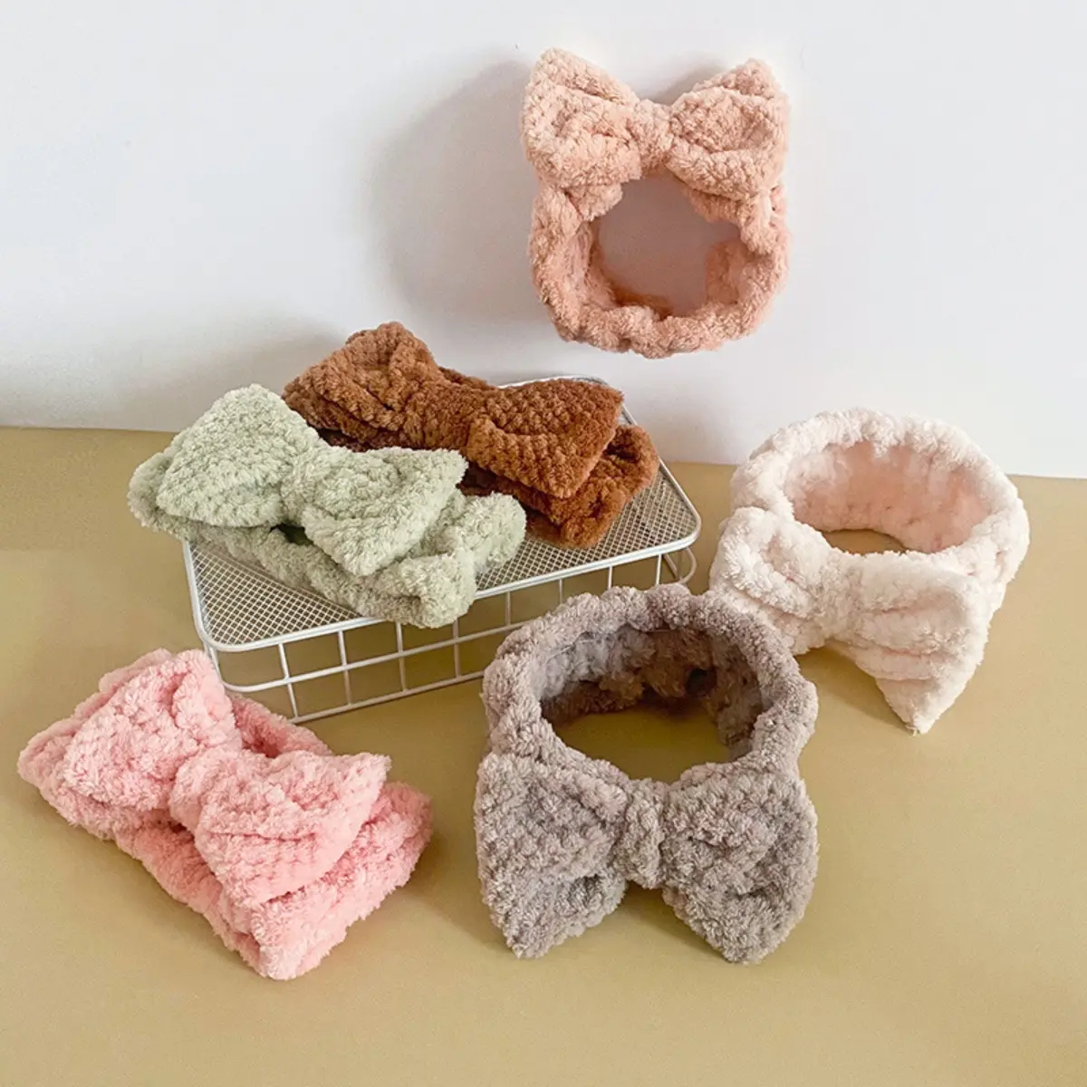 Bow Sherpa Fleece Spa Headband Color Collection