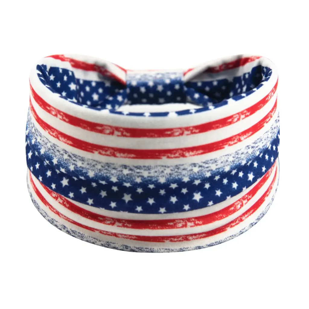 Custom American Flag Wide Stretch Headband