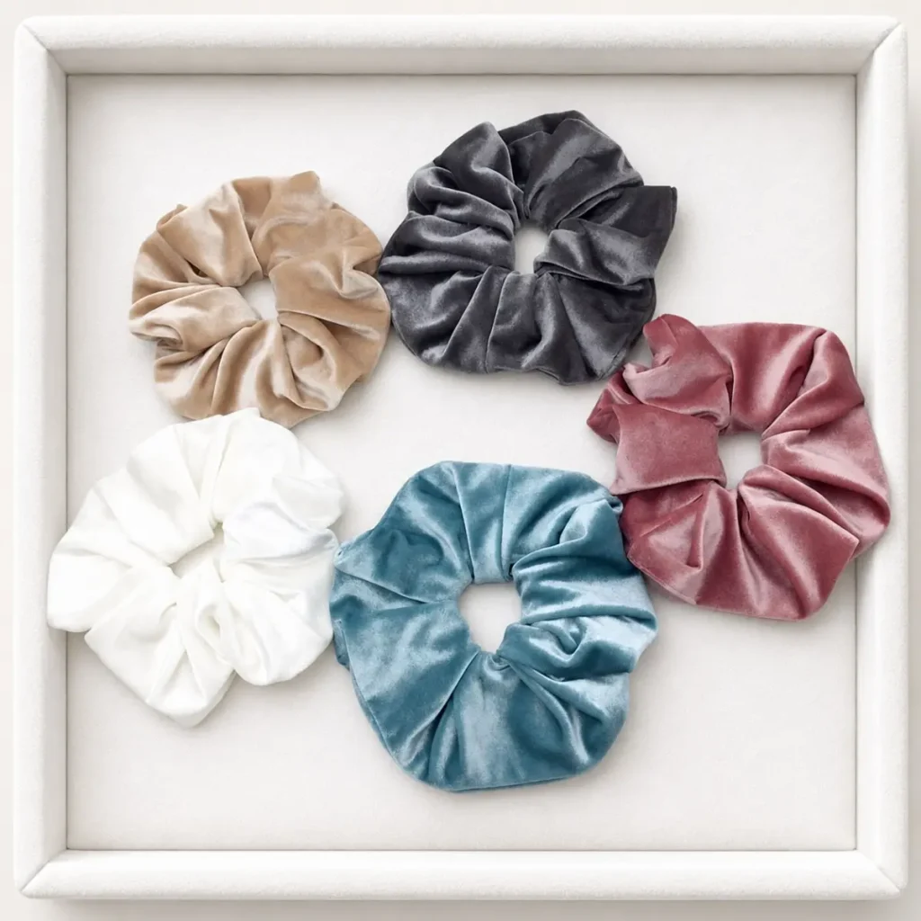 Large Velvet Hair Scrunchie Color Collection